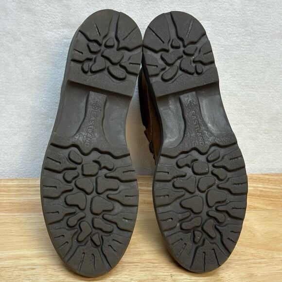 Eastland Brown Leather Lace Up Ankle Chukka Boot Moc Toe Lug Sole Size 7.5 - Picture 11 of 13